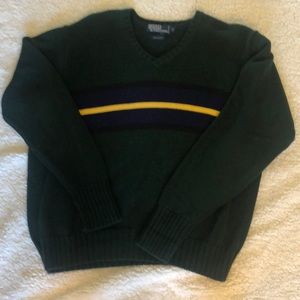 Mens V-neck Polo sweater